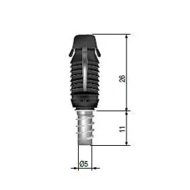 IF PAD összekötő tövis 8mm/30+11mm fekete