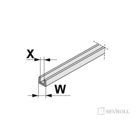 SEVROLL tömítés üvegre 18/4mm szimmetrikus