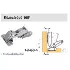StrongHinges S5 pánt közézáródó csillapítással 165° csavarra, klipes