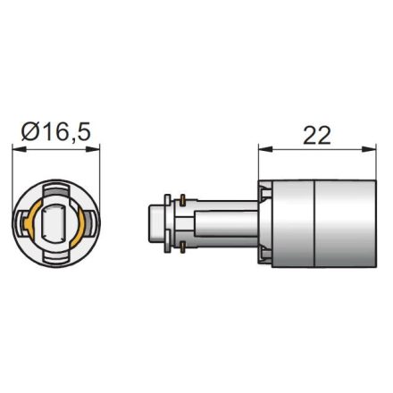 LEHMANN henger hosszabbító 22mm (180° P4 16,5mm)