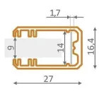 StrongLumio LED profil Mikro-line12, eloxált alumínium, 2m
