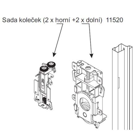 IC-görgő szett Standard/Classic 1 ajtószárny