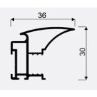 SEVROLL Fox II fogantyú profil 2,7m fekete szálcsiszolt