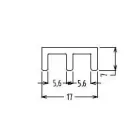 Profil üvegre alsó 2m barna