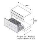 HETTICH 9132350 szemeteskosár Bin.it Flex 900 mm 12+