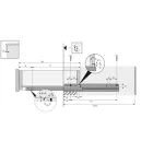 HETTICH 9135875 Quadro 25 400 mm EB20 SiSy J+B (PLUG ON)