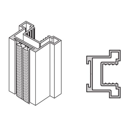 SEVROLL Polo fogantyú profil 10mm 2,70m ezüst