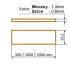 StrongLumio takaróprofil  Slim/Smart10 LED profilhoz tejfehér 1m