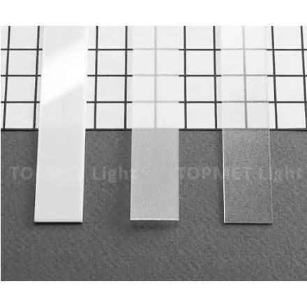 StrongLumio takaróprofil Slim/Smart LED profilhoz pattintós/befűzős átlátszó 1m