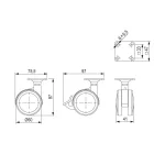 StrongCastors kerék 60 mm puha futófelülettel