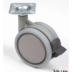 StrongCastors kerék 75 mm puha futófelülettel és fékkel