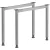 MILADESIGN lábazat G6 ST517/80 ezüst
