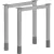 MILADESIGN lábazat G6 ST611/60 ezüst