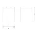 MILADESIGN lábazat Mobilar M6206 ezüst