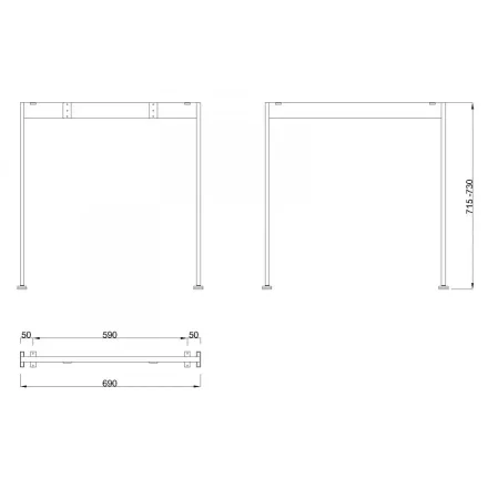 MILADESIGN lábazat Mobilar M6207 ezüst