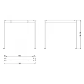 MILADESIGN lábazat Mobilar M6208 ezüst