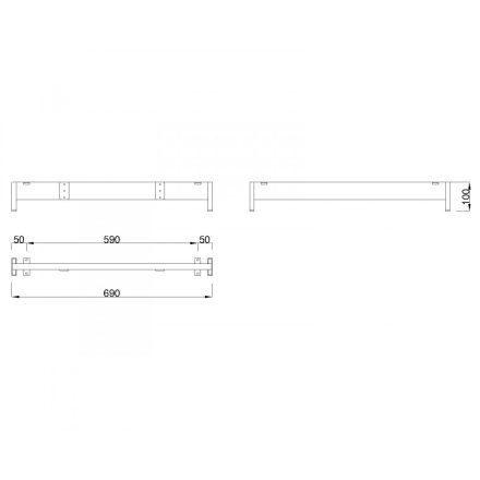 MILADESIGN lábazat alacsony Mobilar M6207-K ezüst