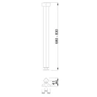 MILADESIGN asztalláb G5 ST544 ezüst