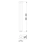 MILADESIGN asztalláb G5 ST554 ezüst