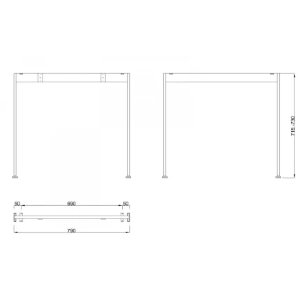 MILADESIGN lábazat Mobilar M6208 fekete