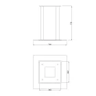 MILADESIGN közp.aszt.láb ST877 fekete