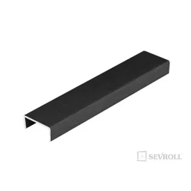 SEVROLL profil "U" 18mm 3m fekete szálcsiszolt