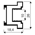 SEVROLL Polo fogantyú profil 10mm 2,70m olíva
