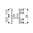 SEVROLL felső vezető profil Simple/Blue 2m (10 mm-es rétegelt lemez) ezüst
