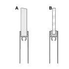 SEVROLL alsó takaró profil Simple/Blue 2m (10 mm-es rétegelt lemez) ezüst
