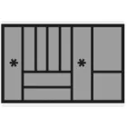 HETTICH 9135592 ArciTech OrgaTray 420, 900/500 mm ezüst