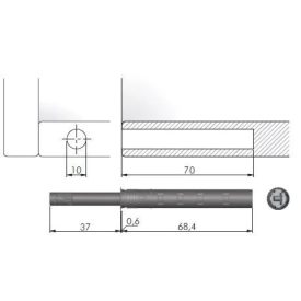 IF K-PUSH hosszú lencsével befúrható szürke