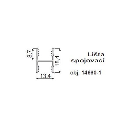 IC-összekötő H profil 10mm 3m pezsgő
