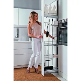   VIBO Slim duplakosár kihúzható szekrény 150mm takarítás jobbos