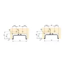 TULIP Gola I C fiók profil 4,1m nemesacél imitáció