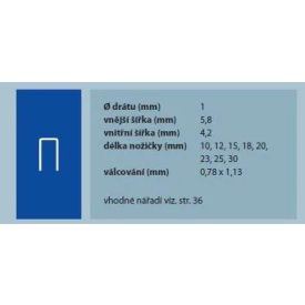 Tűzőkapocs 343/25mm cink - 6000 db