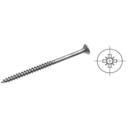 StrongFix PZ Csavar 5x70/42 süllyesztett fej részleges menet cink fehér PZ2
