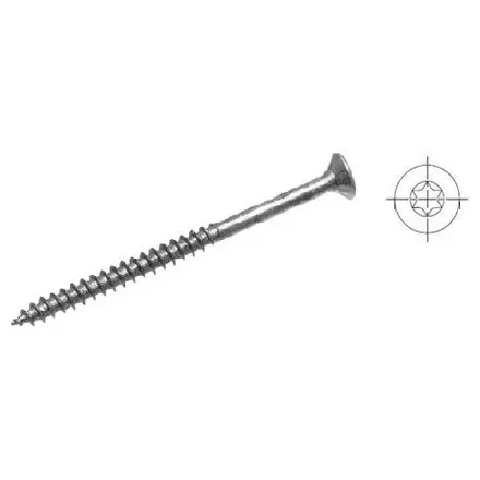 StrongFix Csavar TX 4x70/42 süllyesztett fejű cink fehér T20, részleges menettel