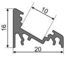 StrongLumio LED profil Corner, fehér, 2m