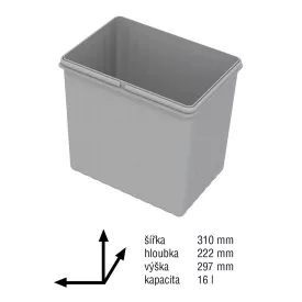 GOLLINUCCI pótkosár Sistema, 16 l