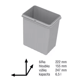 GOLLINUCCI pót kosár Sistema 900-hoz, 6,5 l