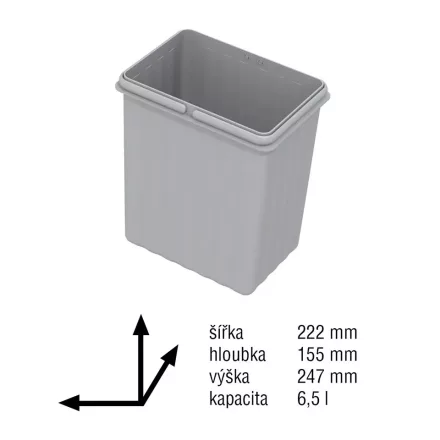 GOLLINUCCI pót kosár Sistema 900-hoz, 6,5 l