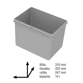 GOLLINUCCI pót kosár Sistema, 14 l