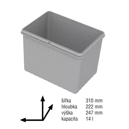 GOLLINUCCI pót kosár Sistema, 14 l