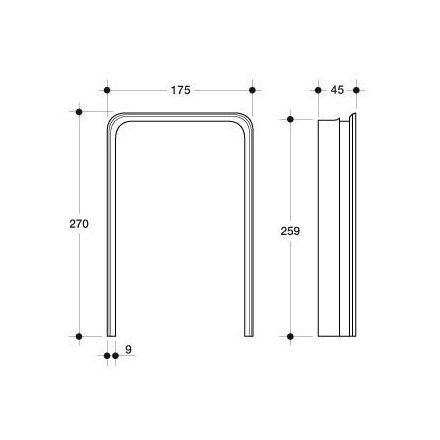 HETTICH 9139183 ArciTech haránt magasító korlát 600 mm antracit