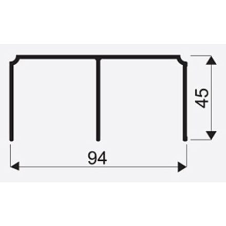 HETTICH 9143046 ArciTech haránt magasító korlát 1200 mm nemesacél