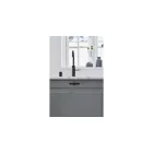 Fogantyú Furnipart KNOT gomb, acél, fekete