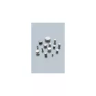 Fogantyú Furnipart HARLEQUIN gomb, 17mm, acél, polírozott acél