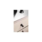 Fogantyú Furnipart HARLEQUIN gomb, 17mm, acél, fekete