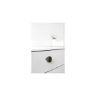 Fogantyú Furnipart SIMON gomb, acél, antik sárgaréz