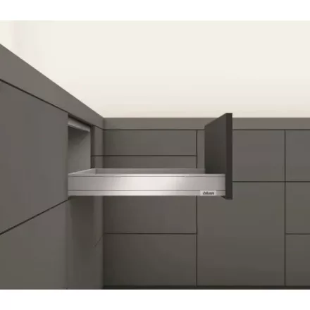 K-BLUM Legrabox N 500mm/40kg, Tip-on, szürke, csavar